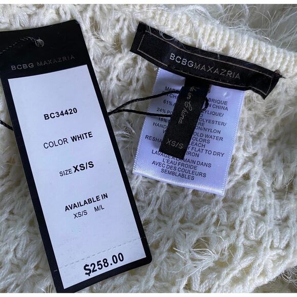 BCBGMaxarzia Faux Fur Sweater Vest
Sz XS/S Ivory White Boho Retro 70s Long Line - Picture 3 of 12